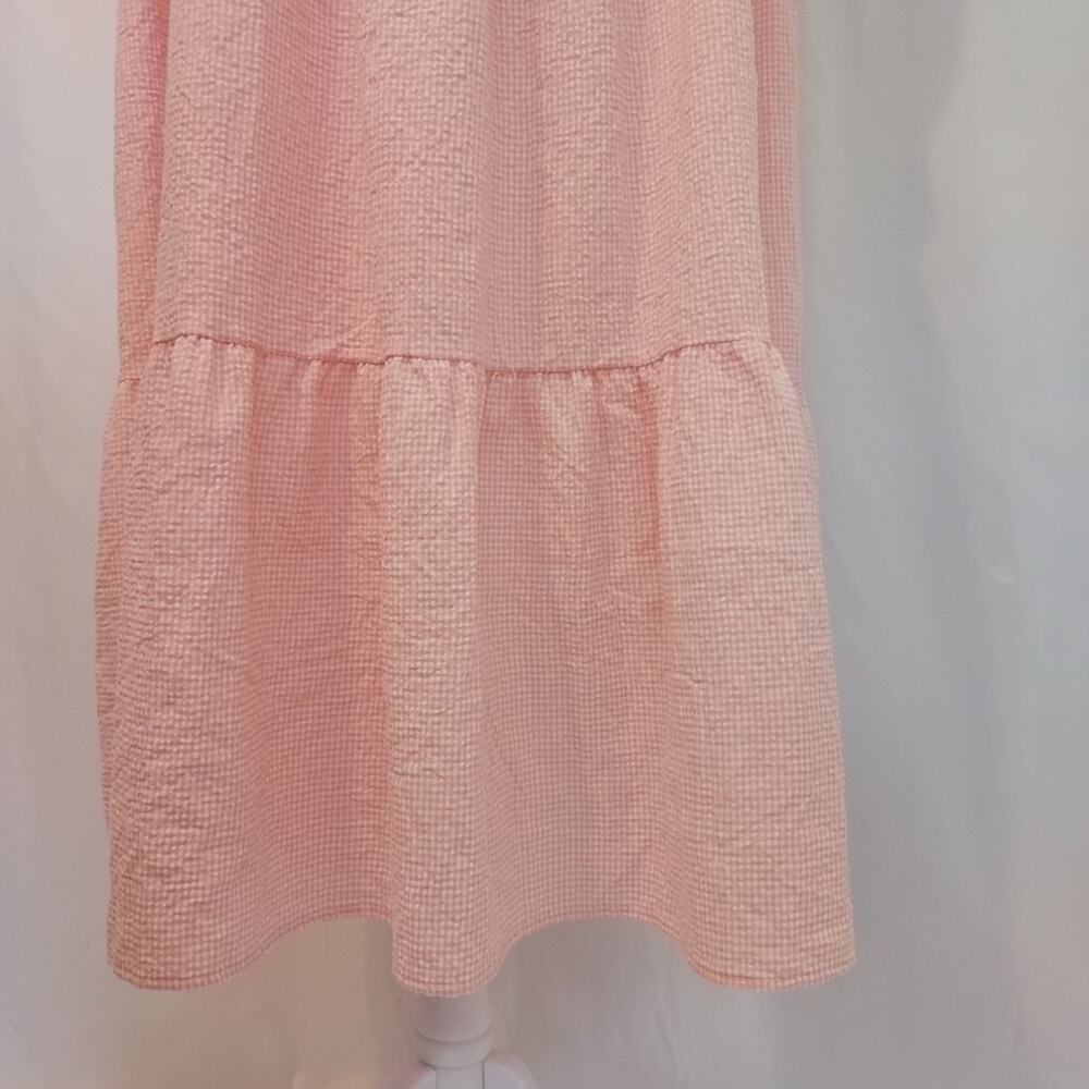 Beautiful Pink Gingham Midi Dress - Picture 3 of 9